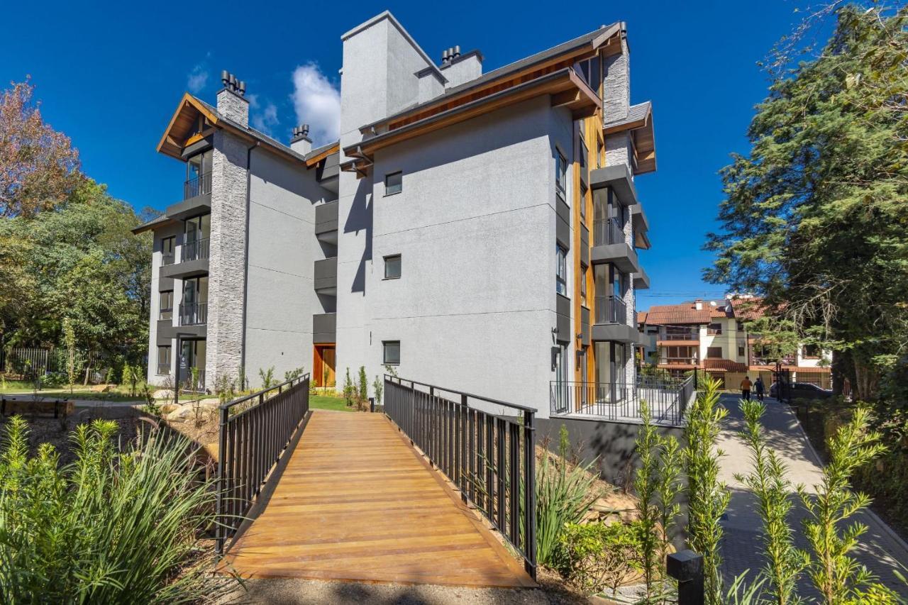 Rosa Edificio Bav Apartment Gramado Exterior foto