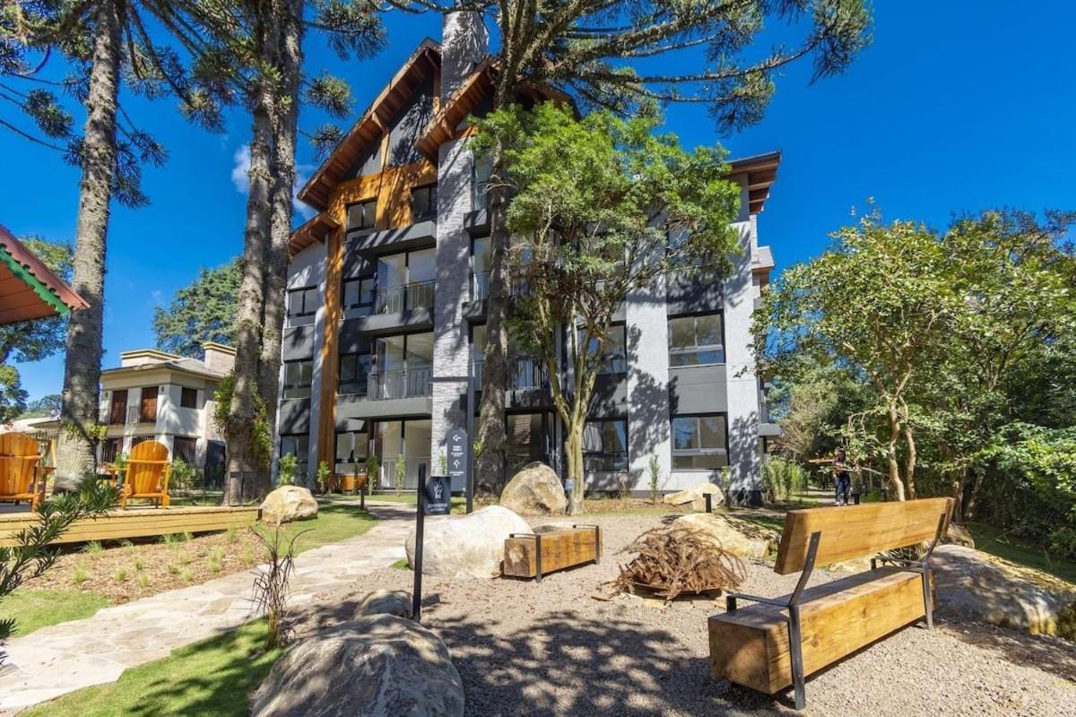 Rosa Edificio Bav Apartment Gramado Exterior foto